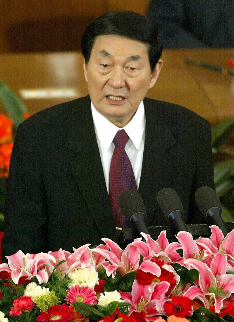 中國前國務院總理朱鎔基。（法新社資料照）