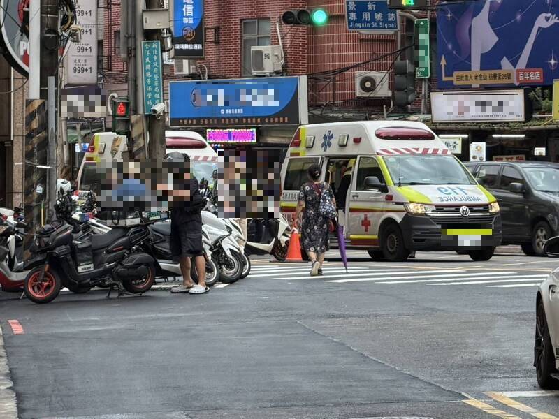 中和女派出所旁20層大樓墜樓 砸中警用機車當場無呼吸心跳送醫搶救