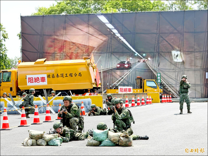 漢光演習》軍民演練封阻雪隧 守護北台灣防線