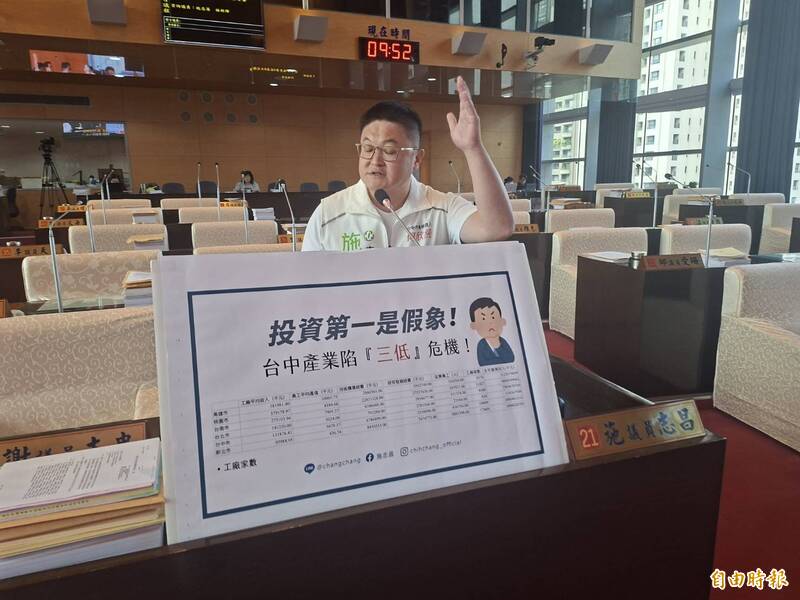 中市府指新增固定資產投資金額六都第一 綠營批假象