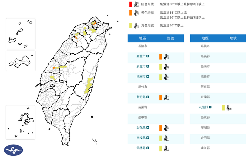 8縣市飆高溫!氣象署:注意防曬、慎防熱傷害