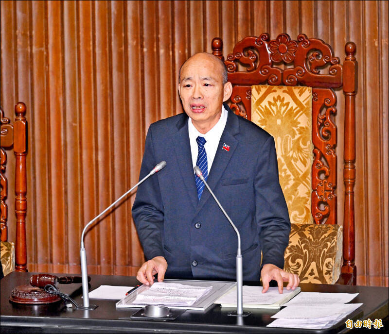 政院拒副署兒少未來帳戶 韓國瑜:執政權再大都大不過憲法 監督寸步不讓