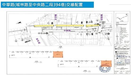 捷運土城樹林線工程》 8/24起土城中華路人行道拆除、車道配置更動
