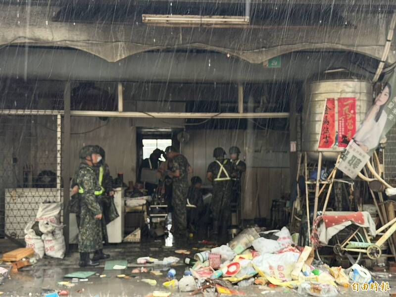 台南火災爆炸 國軍增援投入災區復原