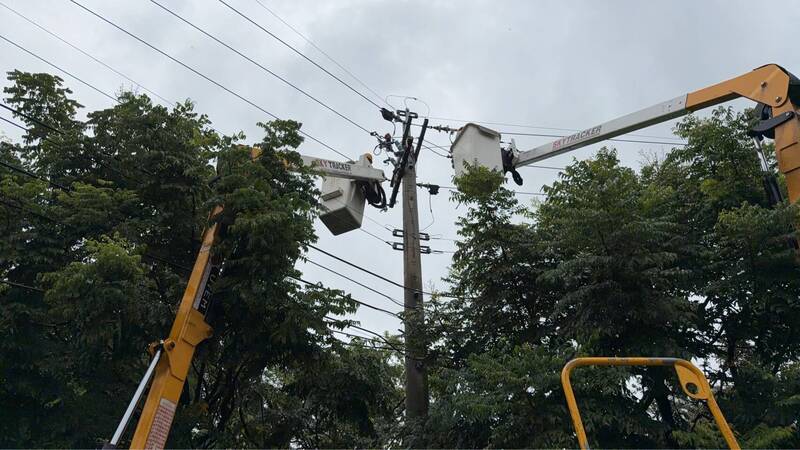 田中近2000戶突停電!清理倒塌路樹又誤觸線路釀禍 台電冒雨搶修