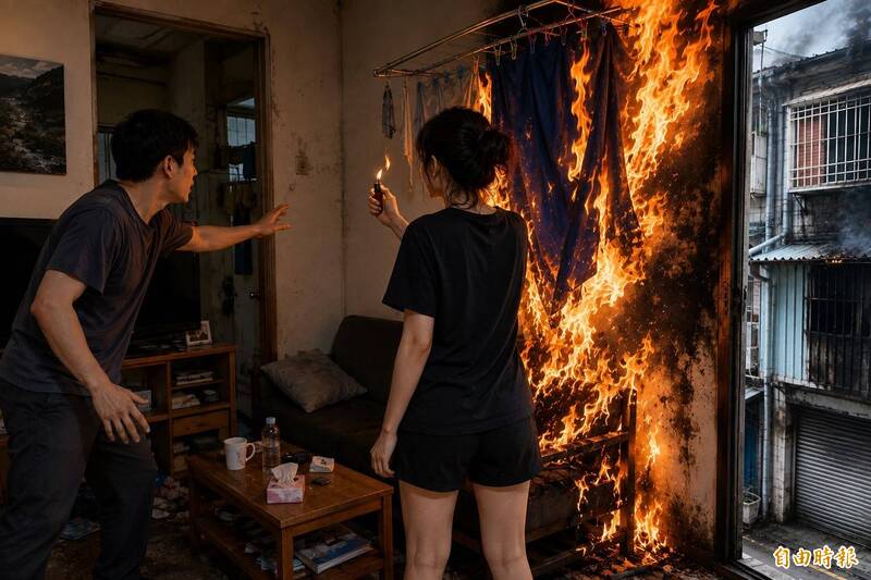和前男友吵架竟放火燒屋! 北市狠女反被燒傷二審改判3年10月