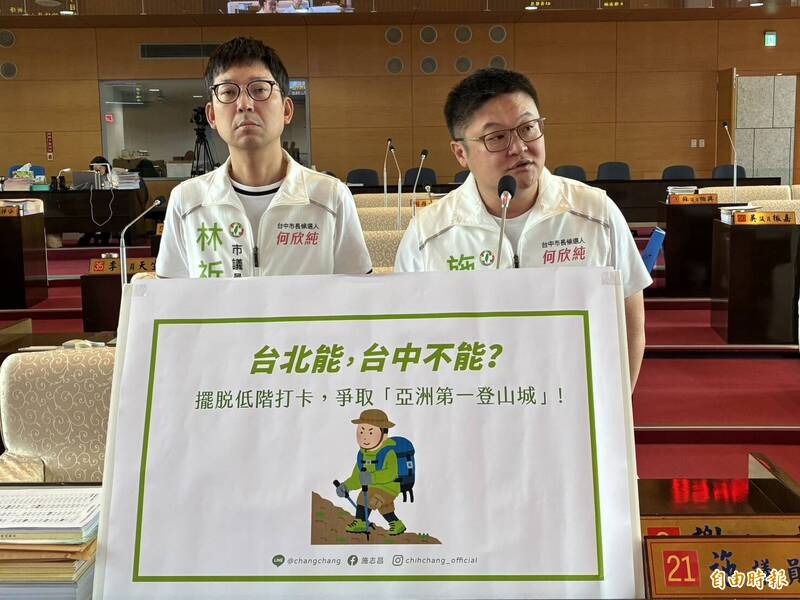沈伯洋拋「亞洲第一登山城」 中市議員:台北能、台中不能?