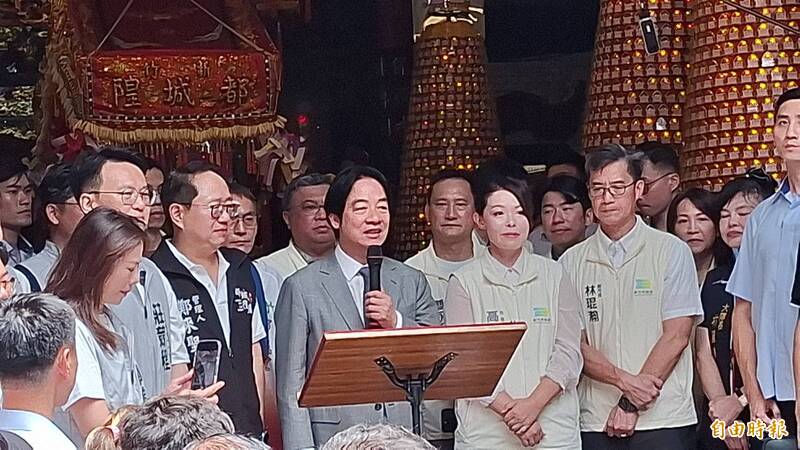 新竹都城隍祭賴清德與高虹安、莊競程同台 籲選出清廉勤政「市長 」