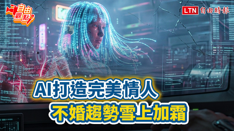自由觀點》AI打造完美情人 不婚趨勢雪上加霜
