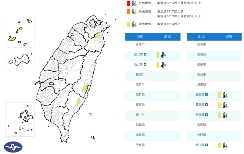 熱!6縣市高溫警戒 氣象署:背風側恐現焚風