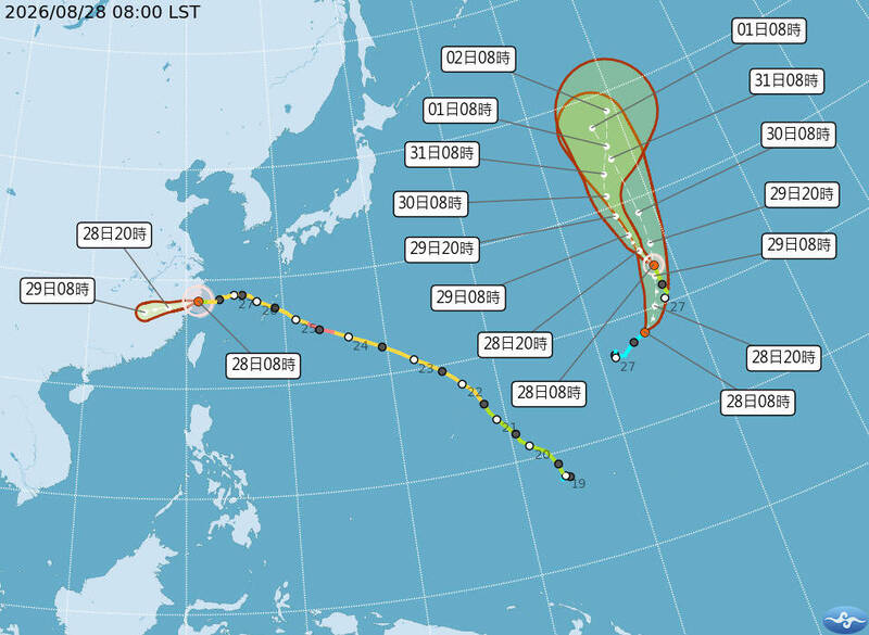 TD25確定升格輕颱「班朗」! 氣象署:暫不影響台灣