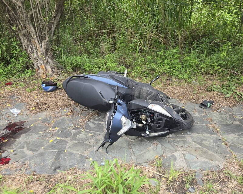 花蓮男3天前才因吸安被抓 大中午機車撞樹疑毒駕頭部重創亡