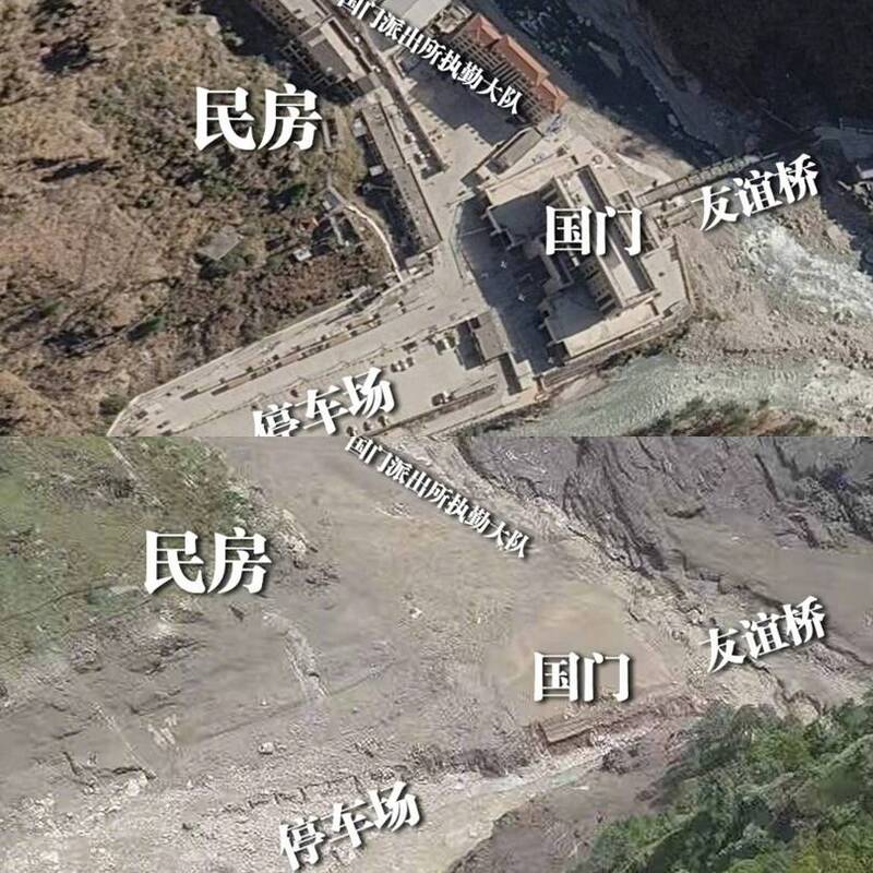 大自然抹去一切存在!吉隆口岸最新空拍曝死寂畫面 對比圖駭人