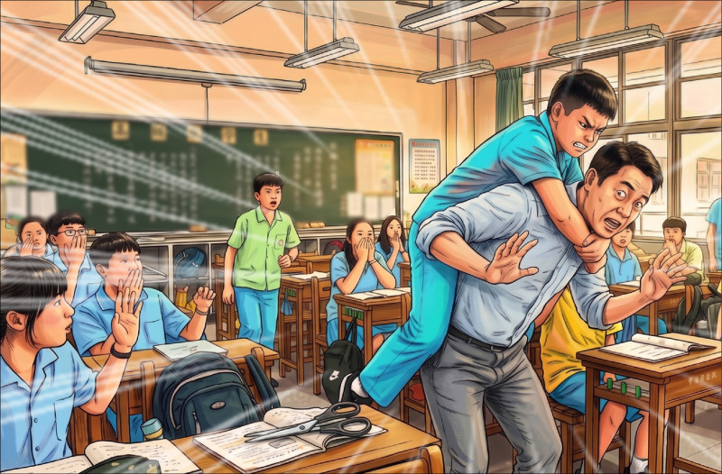 不服管教 跳上師背勒脖摔傷/師挨控過肩摔 全班力挺獲判無罪