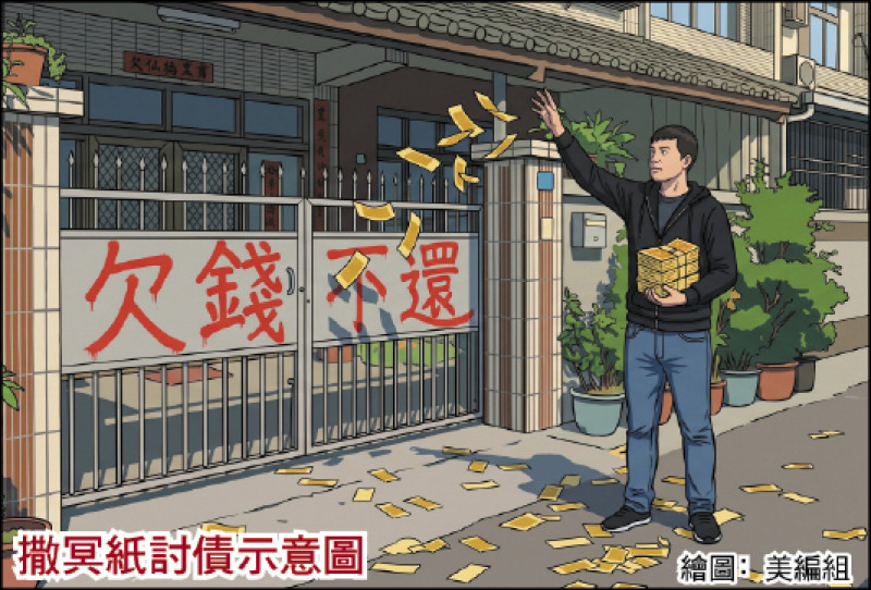 撒冥紙討債被控恐嚇 法官判無罪