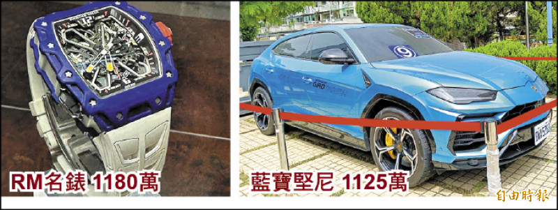 詐團名錶、藍寶堅尼拍賣 國庫進帳 2423萬