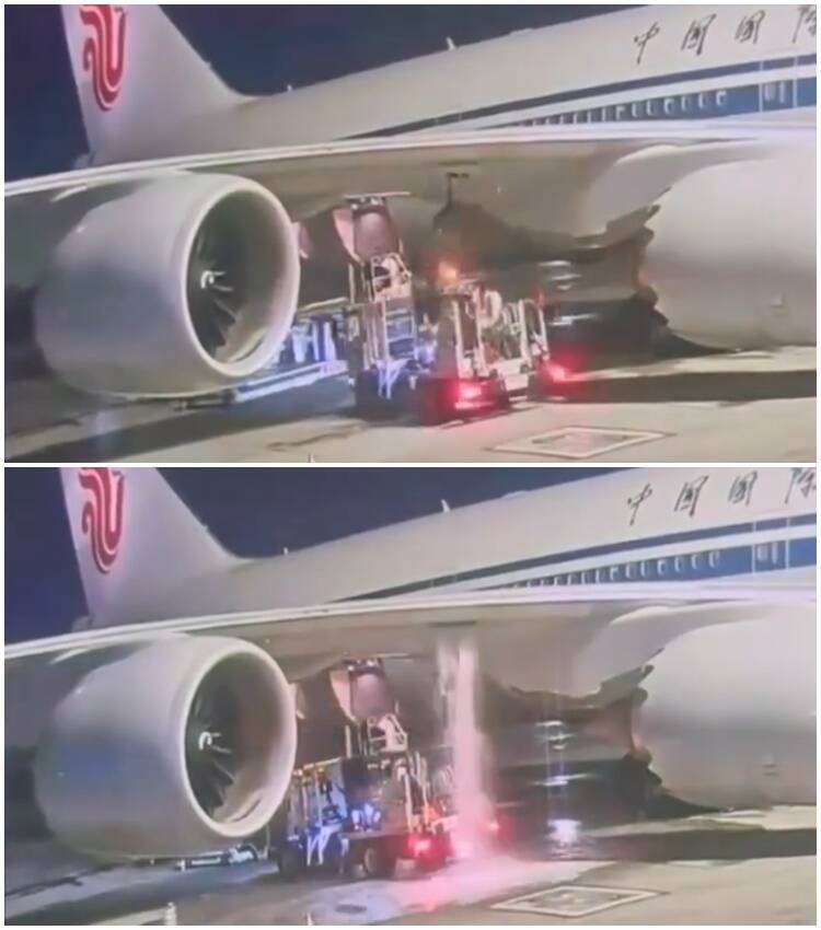 中國國航客機「燃油狂噴」片瘋傳!超誇張一幕險釀爆炸 急撤乘客