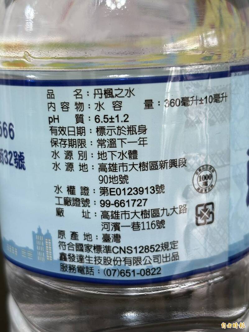 買小送大?瓶裝水標示與實際容量不符 賴朝國急道歉