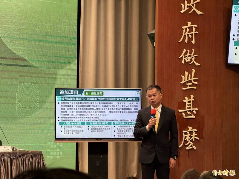 怕藍白延宕先編好編滿! 無人載具追加預算今年138億、明年421億