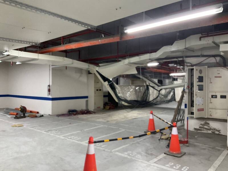 蘆竹建案地下室天花板突坍塌 建商稱工程車撞擊釀禍