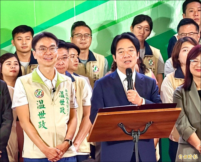 賴清德讚温世政 老人福利政見全國最好