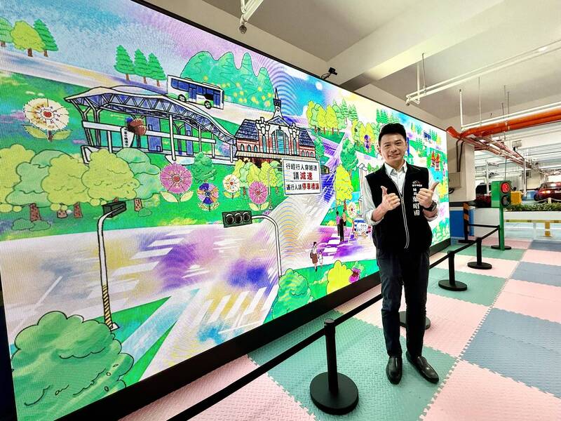 中市美村綜合服務園區多功能 地下停車場藏「交通安全遊樂園」