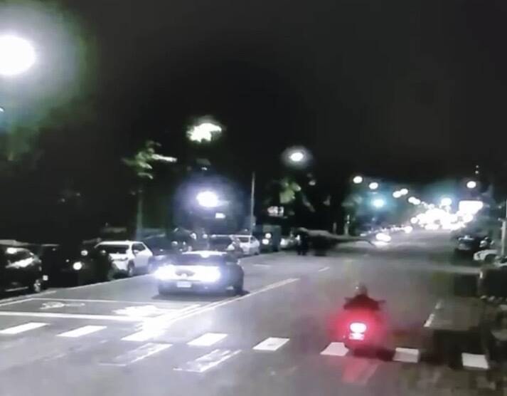 高雄瑞北夜市驚見恐龍上街 民眾嚇喊像穿越時空