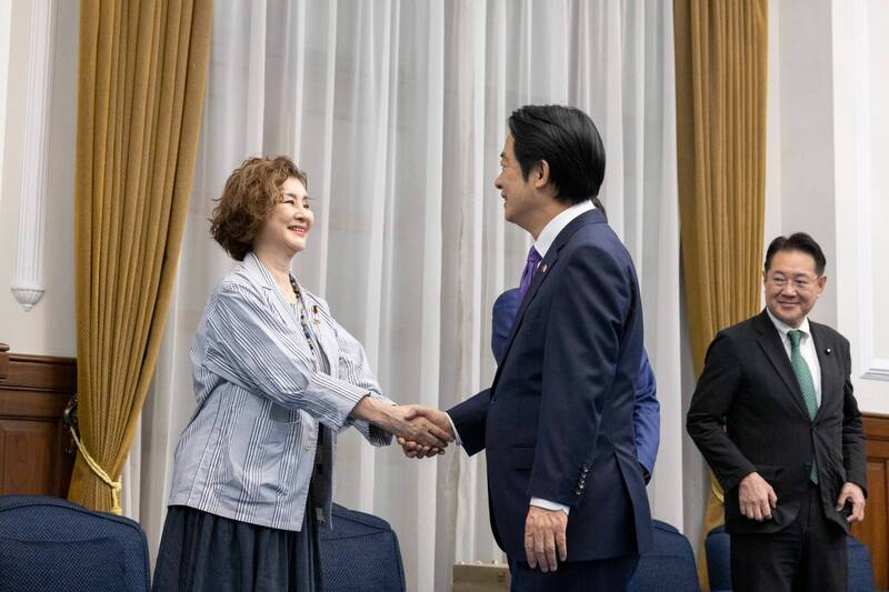 石井苗子月初訪台晉見賴清德總統。（總統府提供）