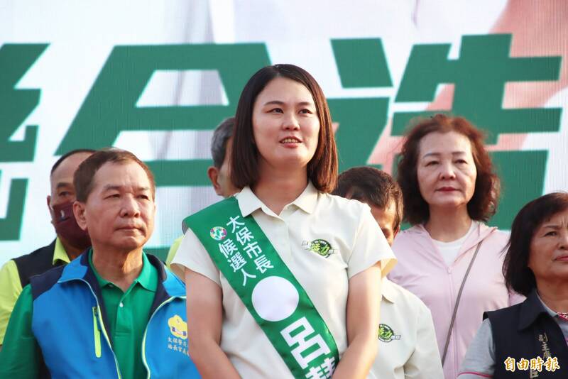 民進黨太保市長參選人呂慧瑜。（記者林宜樟攝）