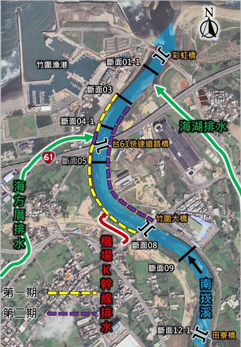 桃機第三跑道、航空城開發增排水負擔 南崁溪護岸二期10月發包、12月開工