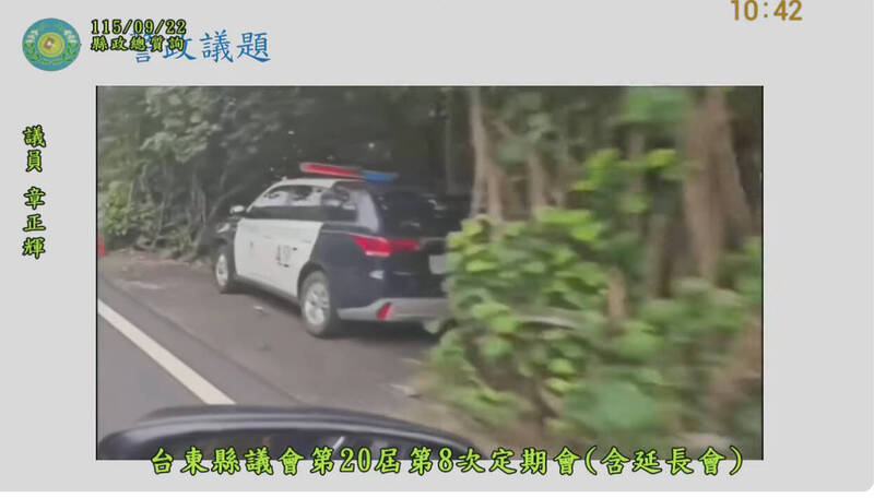 台東警車躲樹叢測速挨批「偷拍」 縣警局長允宣導光明正大執法