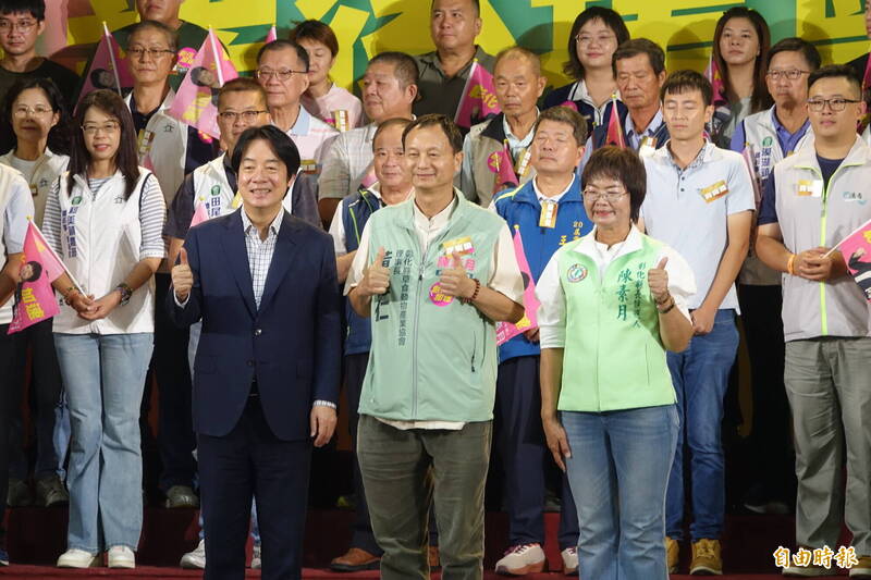 總統賴清德出席彰化縣長參選人陳素月的農業後援會成立大會。（記者劉曉欣攝）