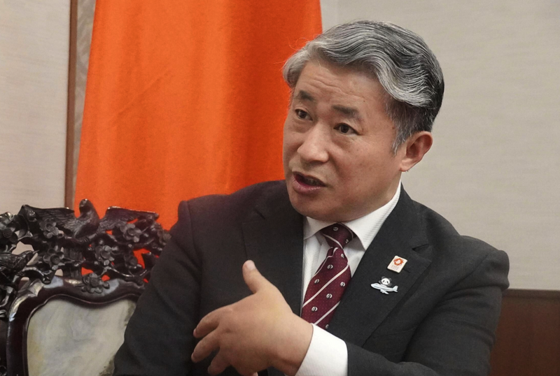中國駐大阪總領事薛劍。（美聯社）