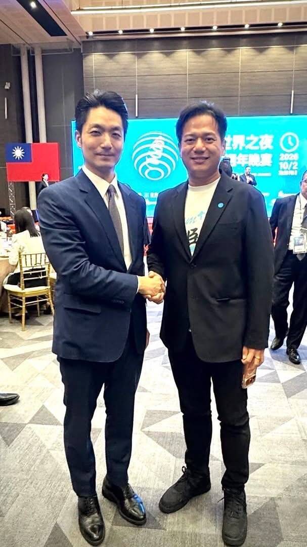 出席加盟產業晚會巧遇 邱臣遠稱蔣萬安為他加油打氣