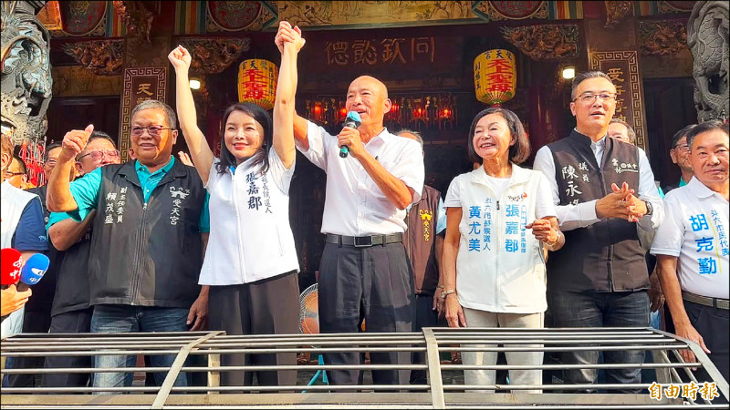 劉建國邀蔡其昌助講 張嘉郡偕韓國瑜拜廟