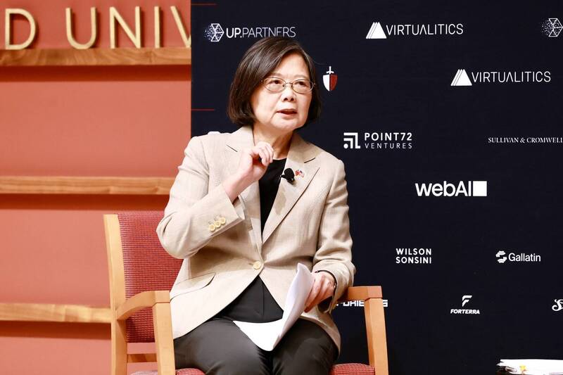 卸任總統首度赴美 蔡英文史丹佛大學演說:台灣是不可或缺民主夥伴