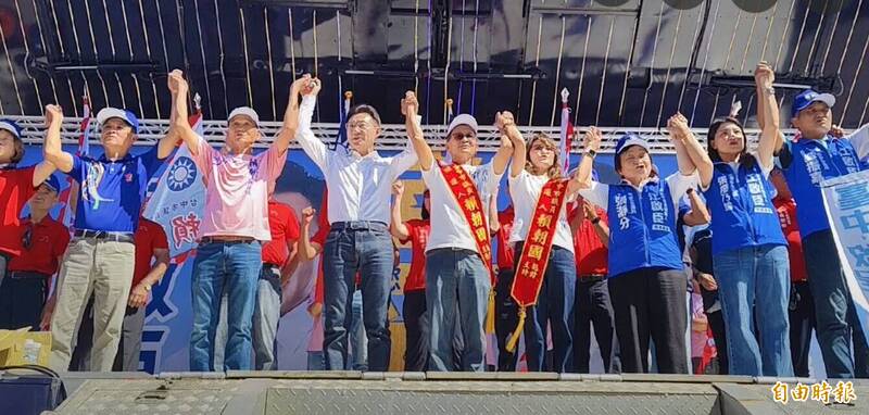 藍營台中大團結!盧秀燕、江啟臣潭子造勢 喊出全壘打
