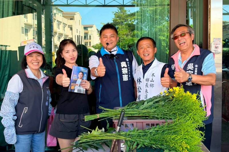 前進綠營票倉冬山拜票 吳宗憲發文感謝鄉親溫暖支持