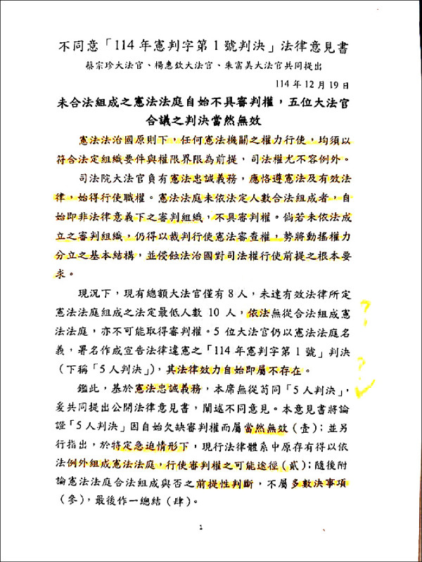 學者:違反法官倫理 混淆私人與裁判意見