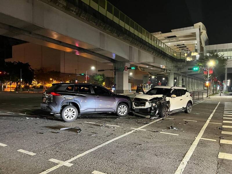 发生事故的台湾大道与文心路口。（民众提供）