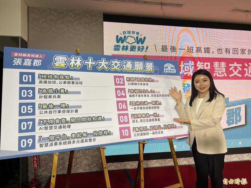 張嘉郡提雲林智慧交通10大行動 高鐵增班、幸福巴士、AI一碼通入列