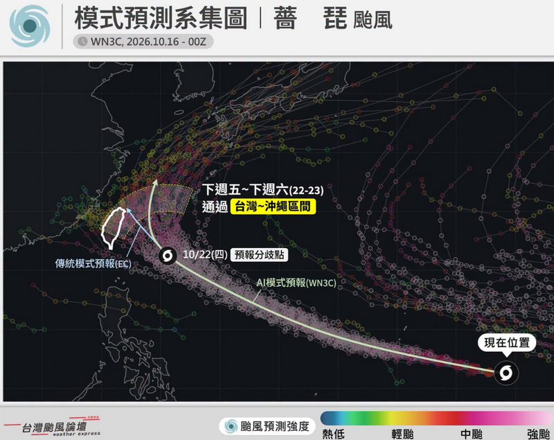 薔琵颱風估「台灣~沖繩」間通過!氣象粉專:連假北、東部天氣很糟