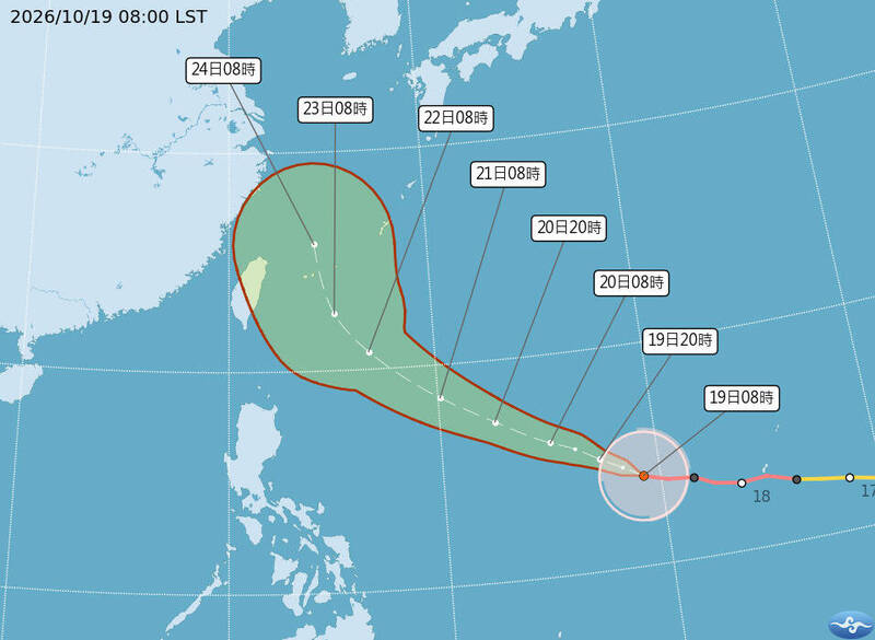 薔琵「擦邊過」估最快週四發陸警 週五、週六最近台雨下到發紫