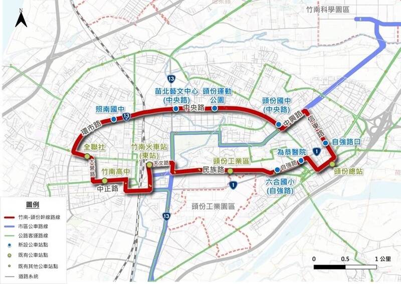 頭份、竹南環型公車首度招商流標 縣府調整條件拚明年1月上路