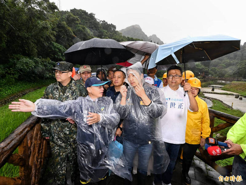蔣萬安視察金瑞治水園區 滯洪池靠重力排水 下、游1300戶納CBS簡訊警示