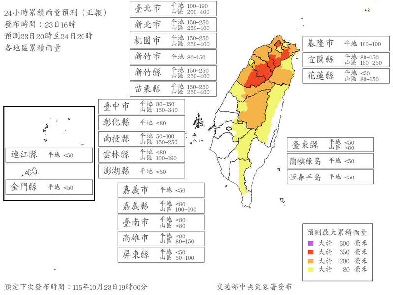 連2天颱風假?薔琵最新風雨預測出爐 16地區明達停班課標準