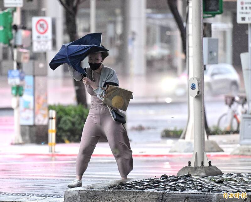 漏網鏡頭》「薔」風太狂 連人帶傘緊急「抱這個」