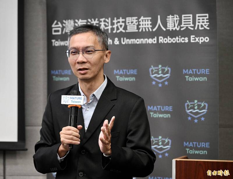 水下噪音協會理事長、知洋科技總經理湛翔智。(記者羅沛德攝)