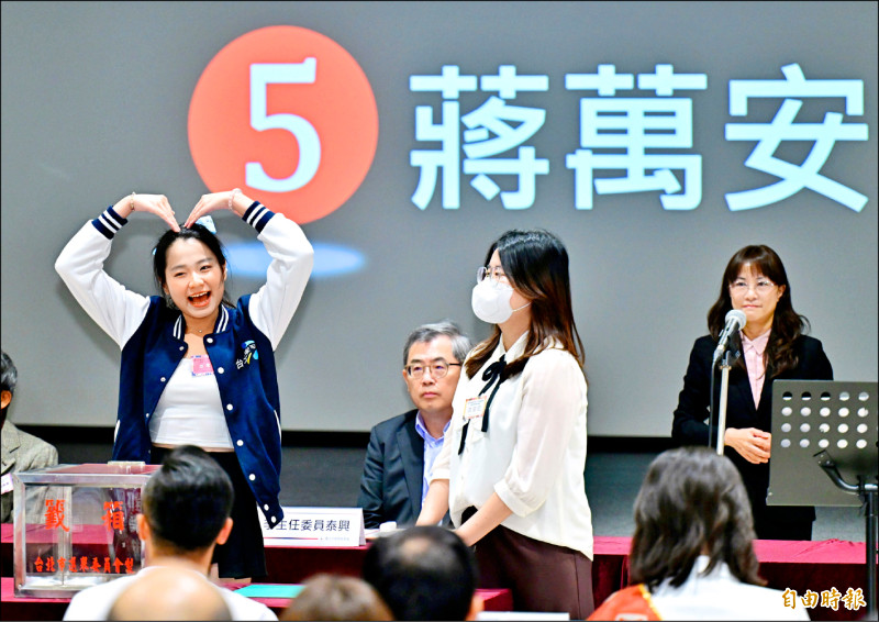 台北市長選舉號次抽籤 沈伯洋③號 蔣萬安⑤號