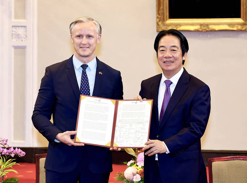 《TAIPEI TIMES》 Lai outlines goals to European group